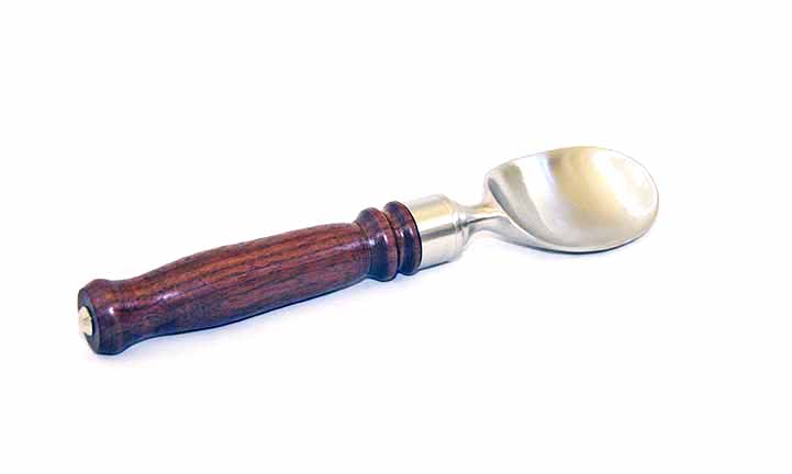 Exotic wood handcrafted wooden handle ice cream paddles